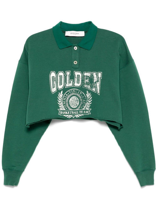 Organic cotton cropped sweatshirt