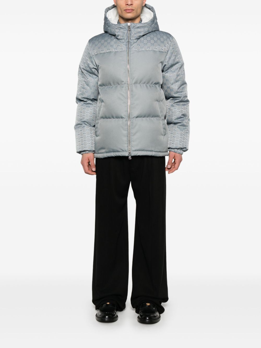 Gg nylon down jacket