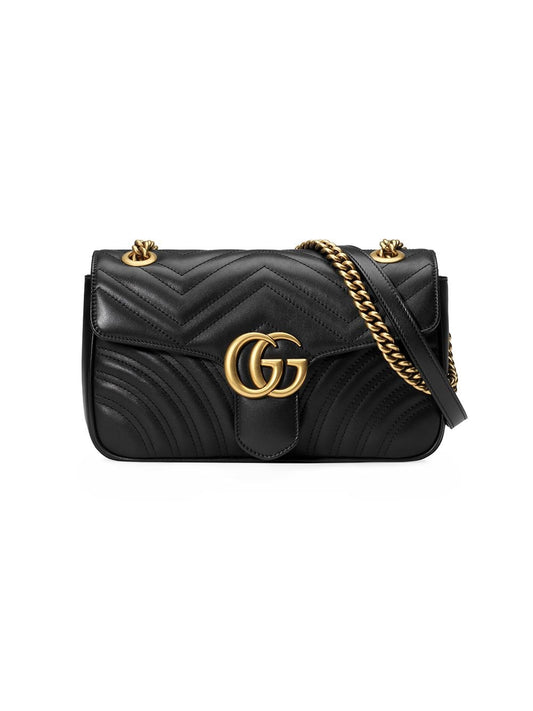 Gg marmont small leather shoulder bag