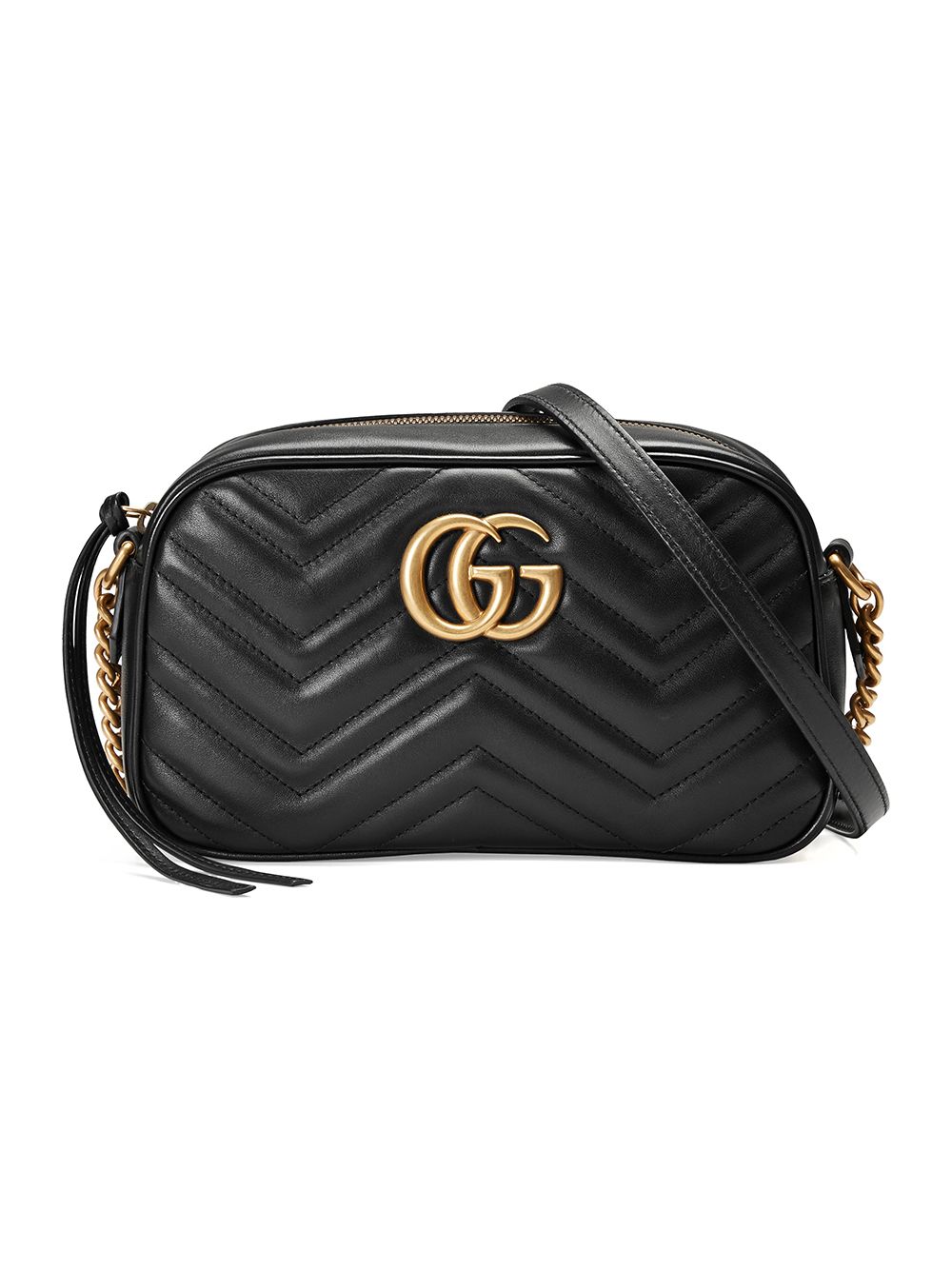 Gg marmont small leather shoulder bag