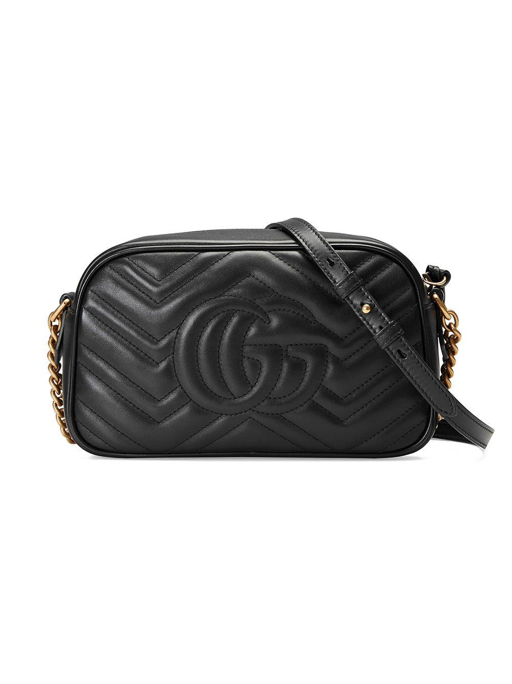 Gg marmont small leather shoulder bag