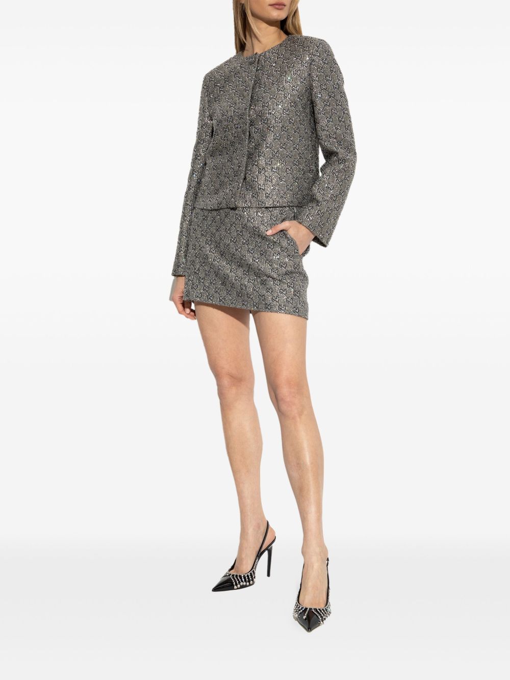 Gg tweed mini skirt