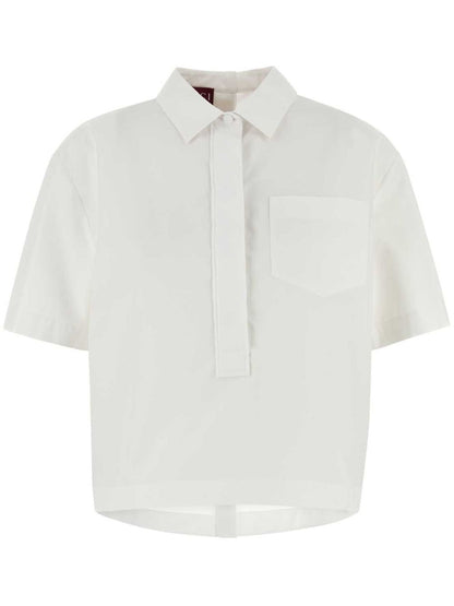 Cotton cropped shirt