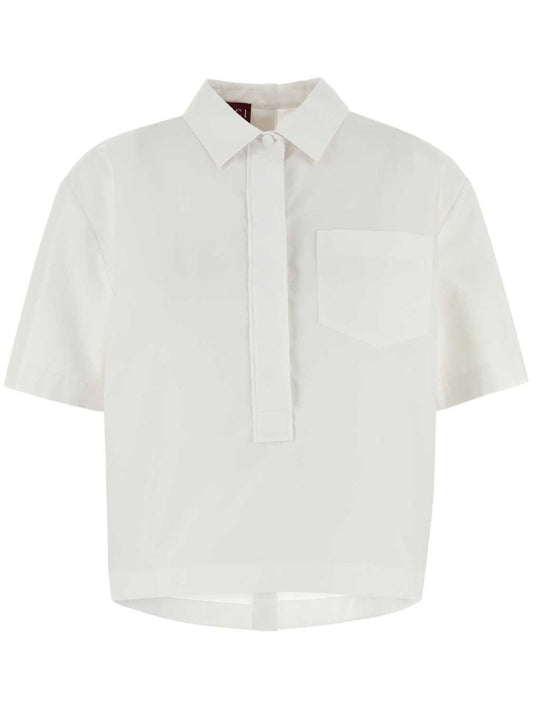 Cotton cropped shirt