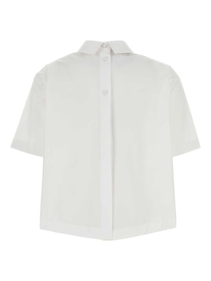 Cotton cropped shirt