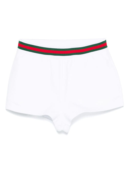 Web detail cotton shorts