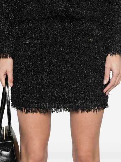 Lamé mini skirt