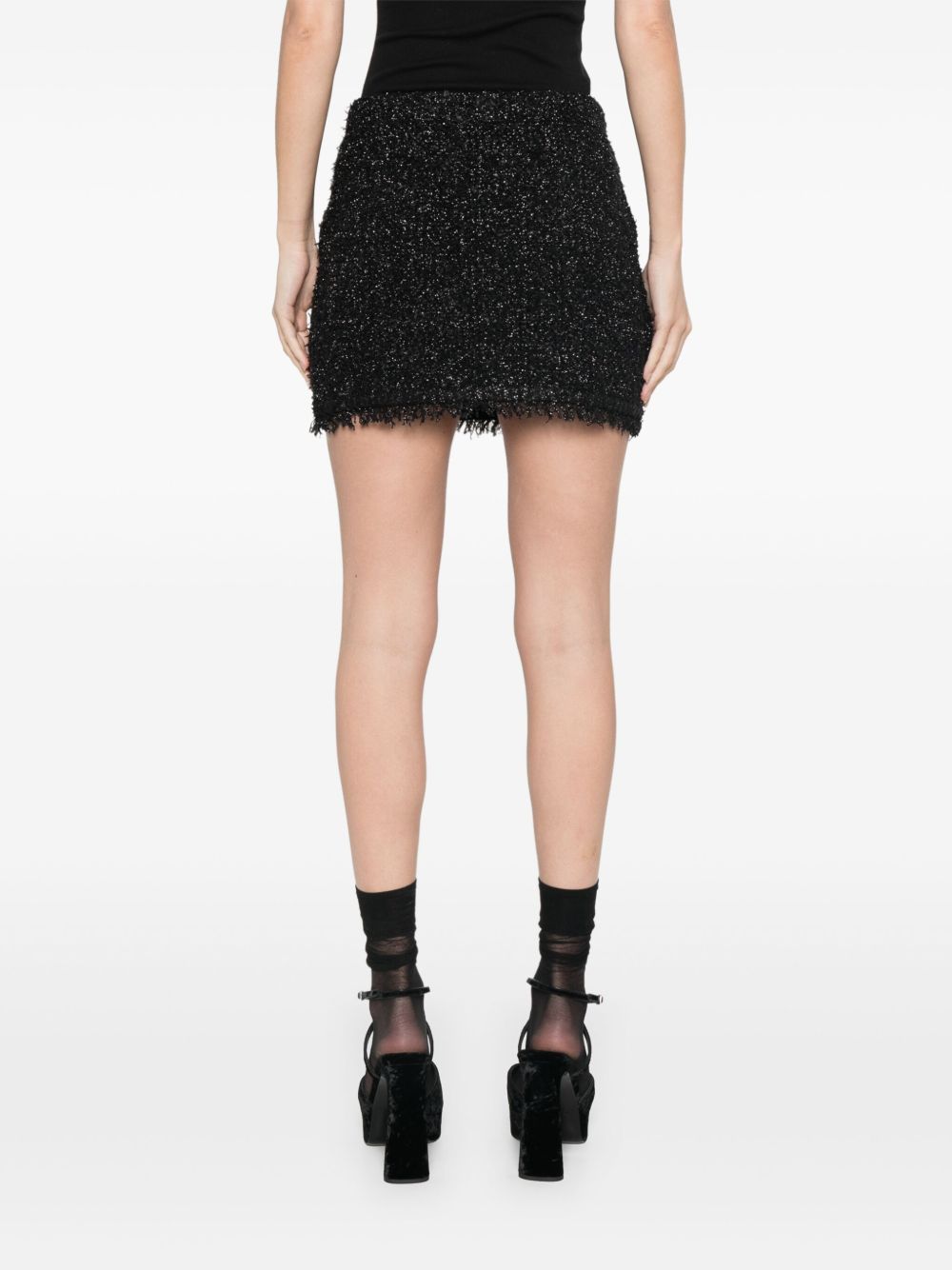 Lamé mini skirt