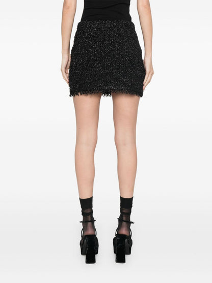 Lamé mini skirt
