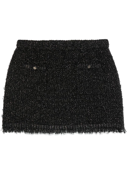 Lamé mini skirt