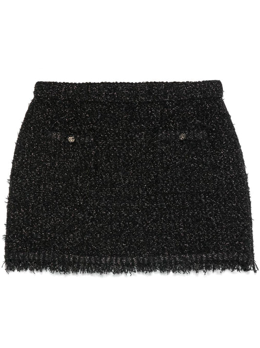 Lamé mini skirt