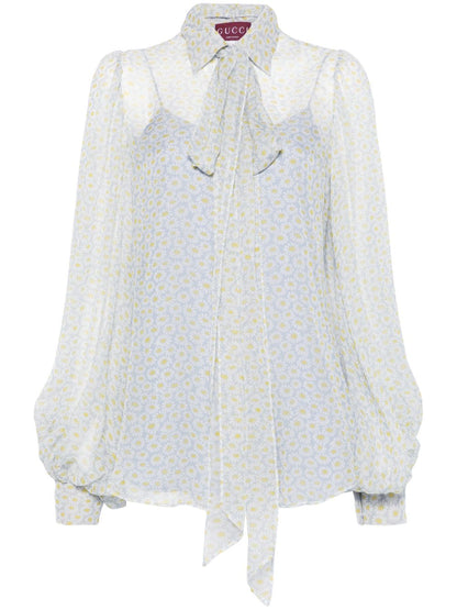 Chiffon silk shirt