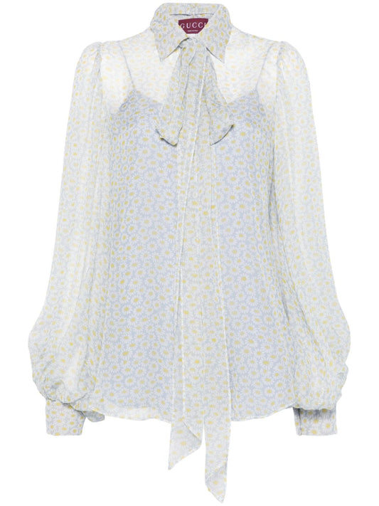 Chiffon silk shirt
