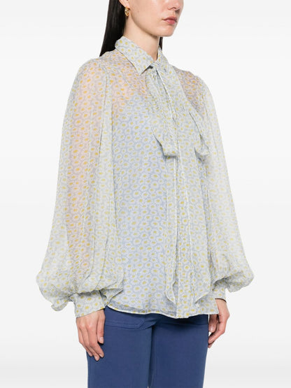 Chiffon silk shirt