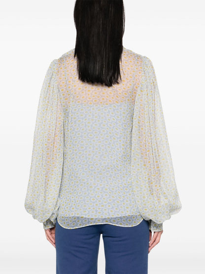 Chiffon silk shirt
