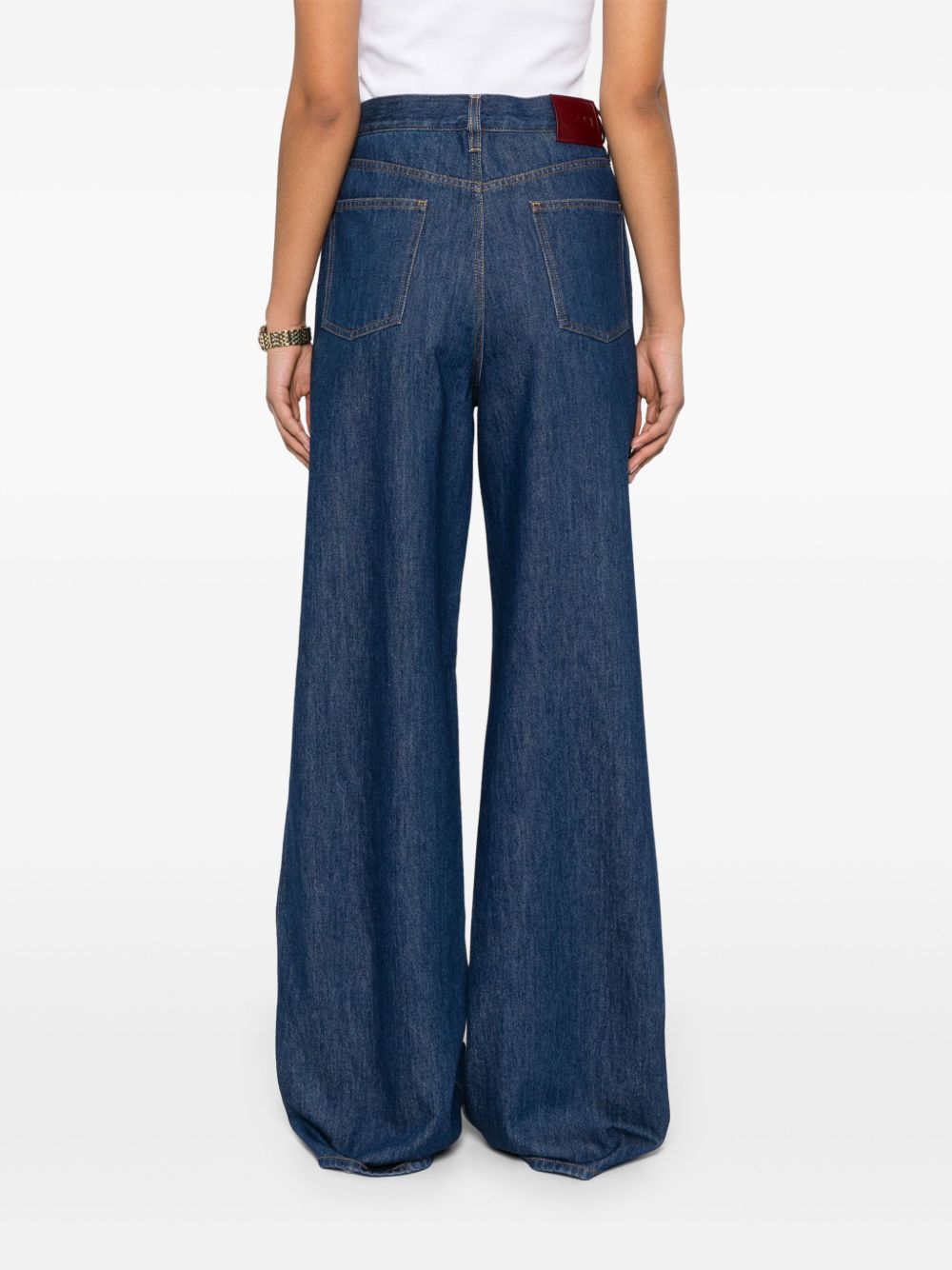 Wide leg denim jeans
