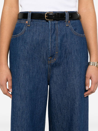Wide leg denim jeans