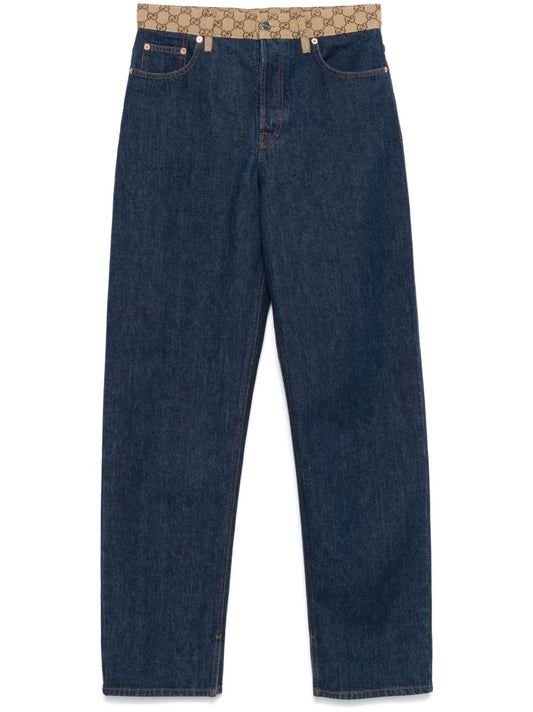 Gg detail boyfriend denim jeans