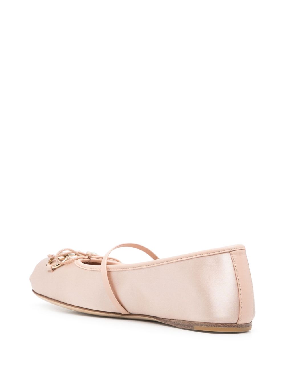 Horsebit satin ballets