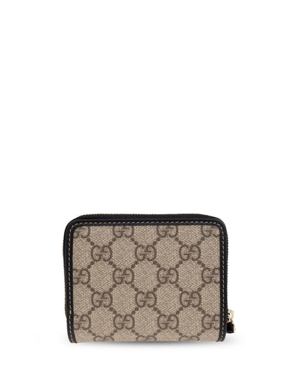 Gg emblem zipped wallet