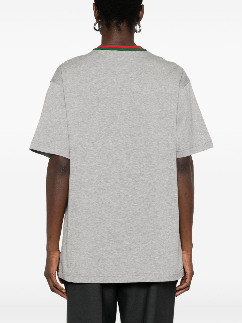 Web detail cotton t-shirt