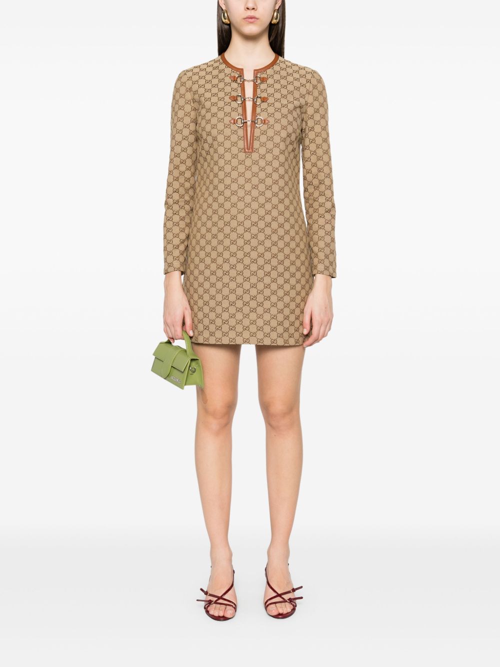 Gg cotton midi dress
