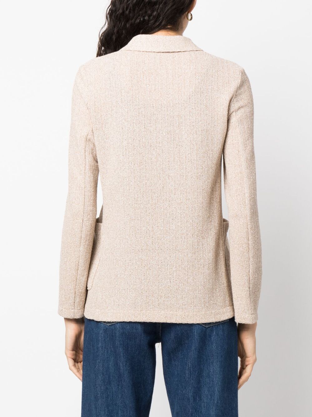Cotton blend single-breasted jacket