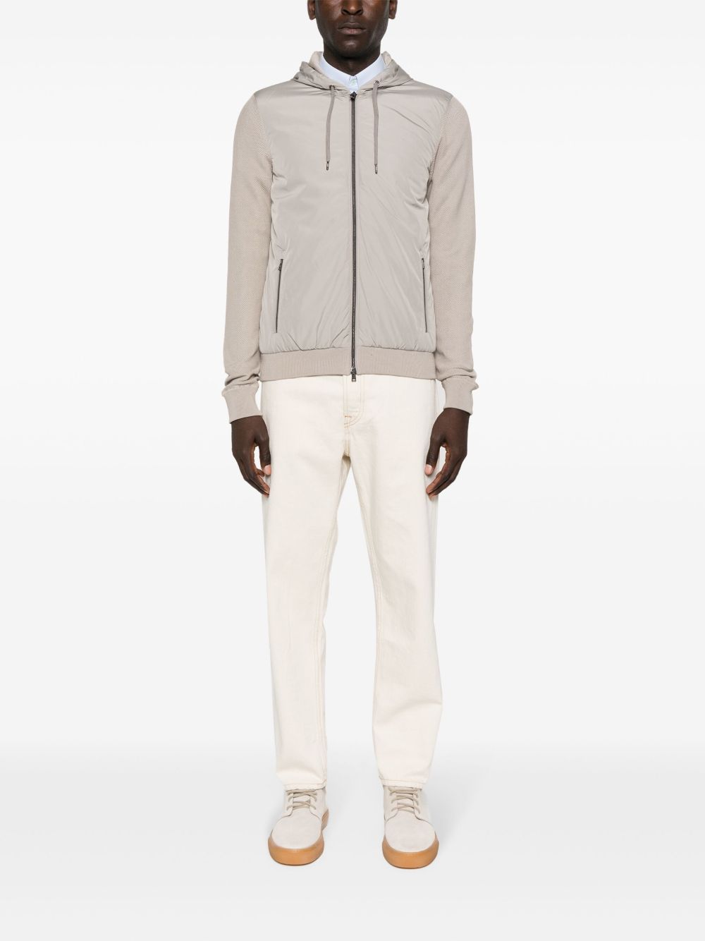 Nylon and cotton blouson jacket