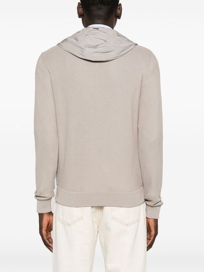 Nylon and cotton blouson jacket