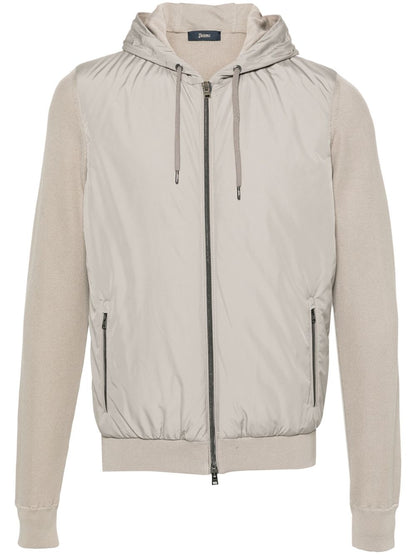 Nylon and cotton blouson jacket