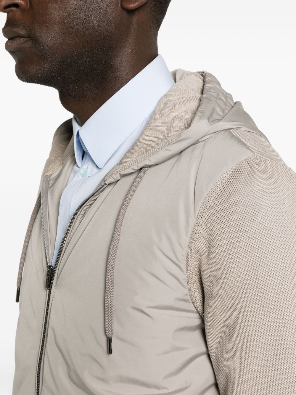 Nylon and cotton blouson jacket