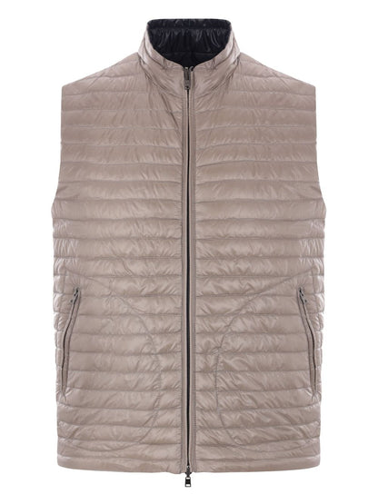 Reversible nylon down jacket