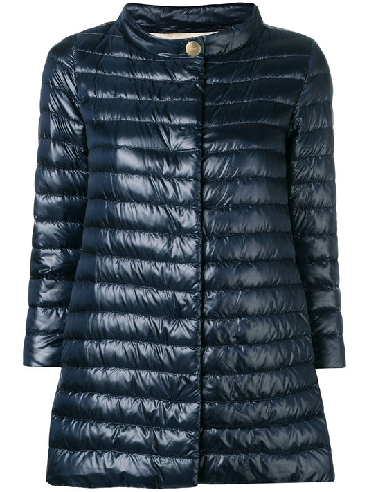 Nylon midi down jacket