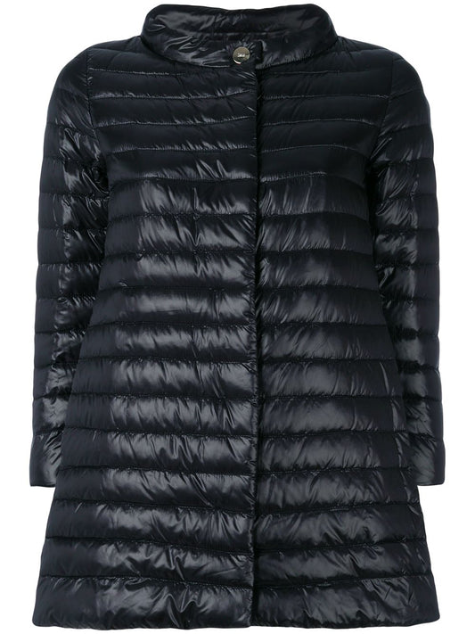 Nylon midi down jacket