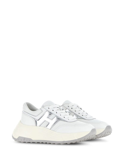 Hi-fi leather sneakers