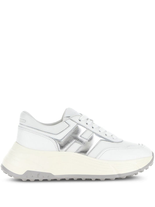 Hi-fi leather sneakers