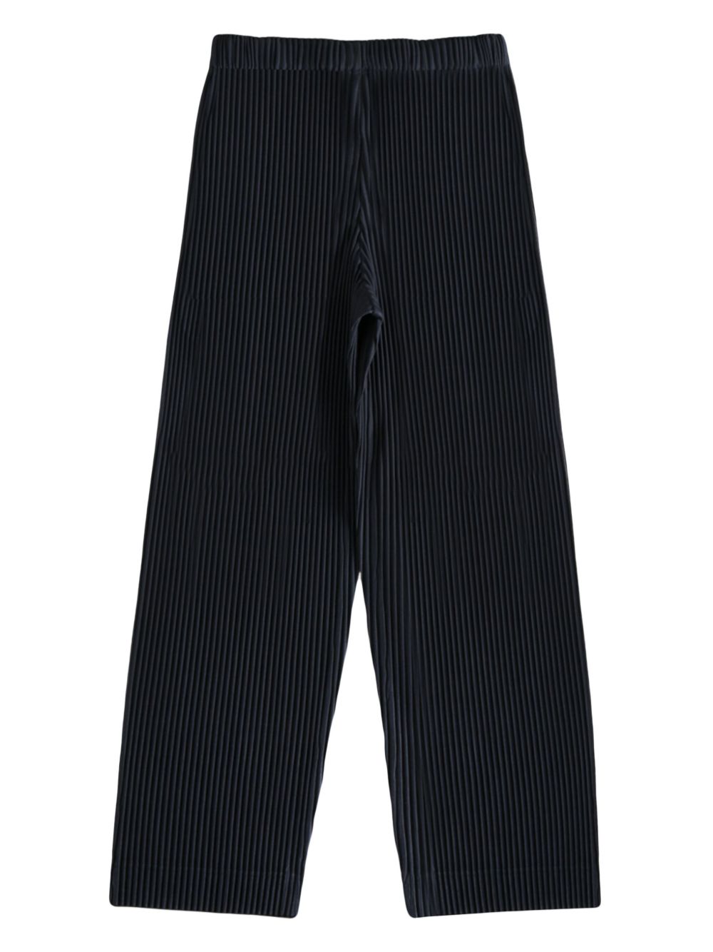 Pleated straight trousers
