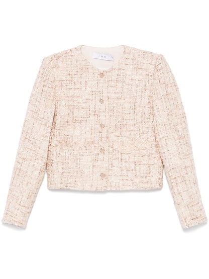 Wool blend short jacket