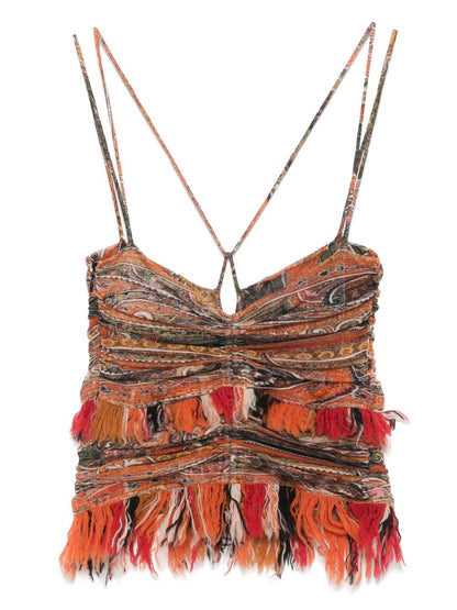 Darlene printed cotton top