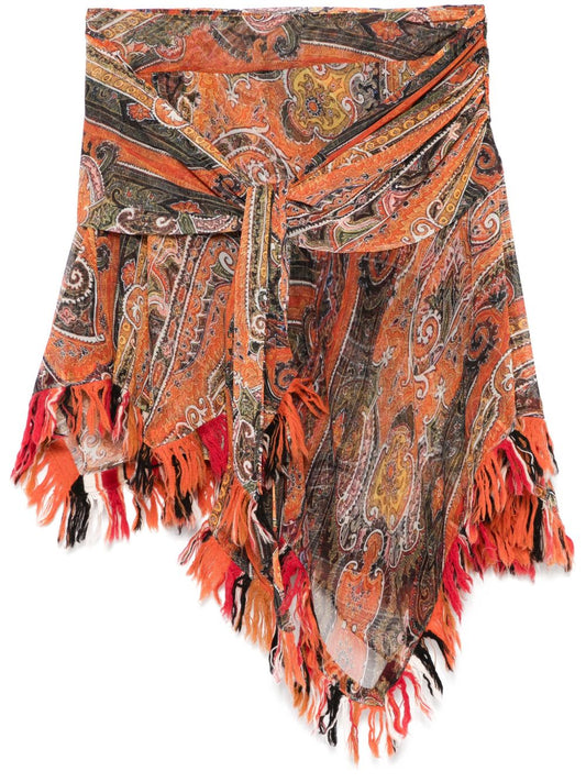 Dova printed cotton skirt