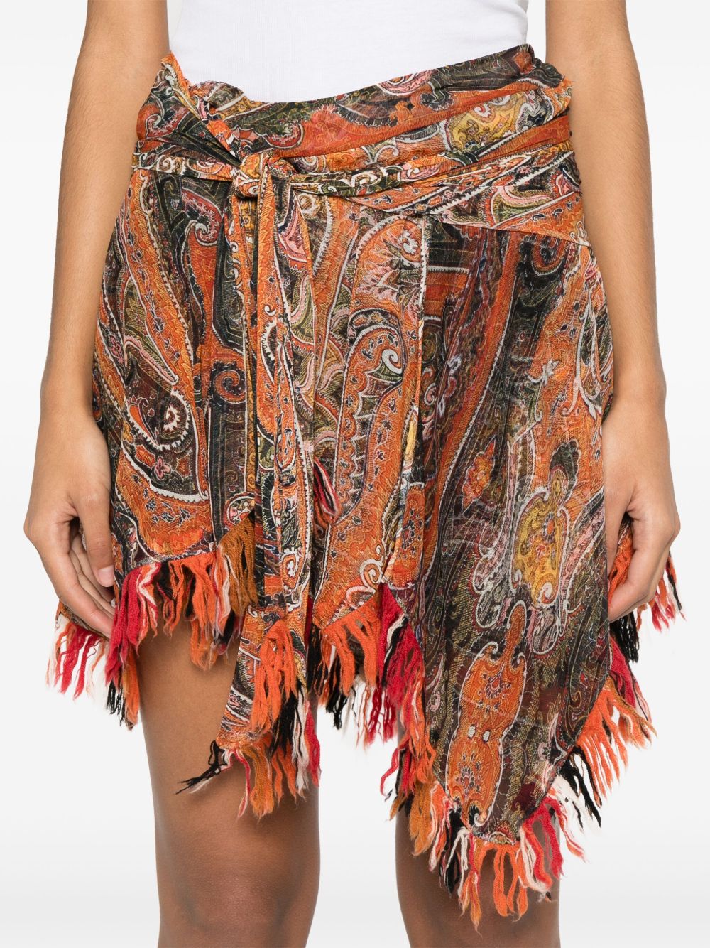 Dova printed cotton skirt