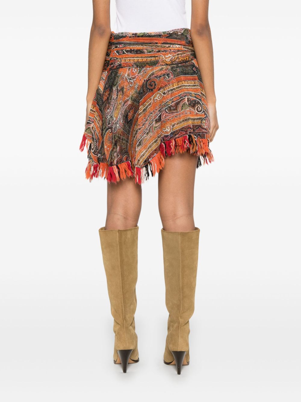 Dova printed cotton skirt