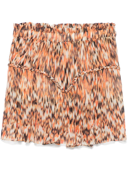 Roumi printed cotton skirt