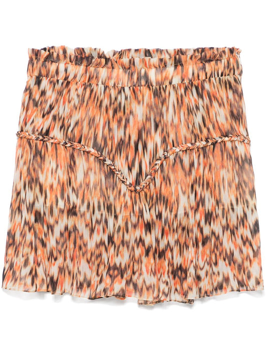 Roumi printed cotton skirt