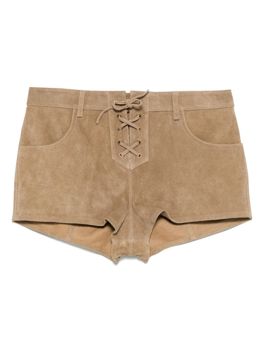 Delma leather shorts