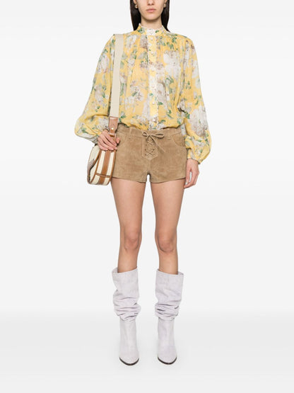 Delma leather shorts