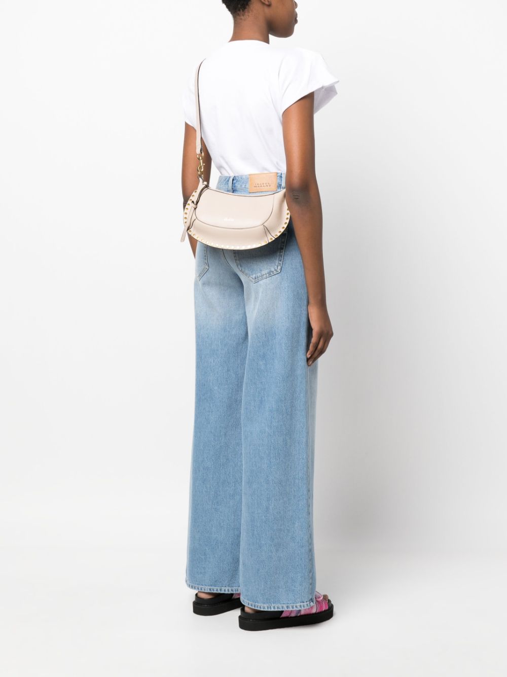 Oskan moon leather shoulder bag