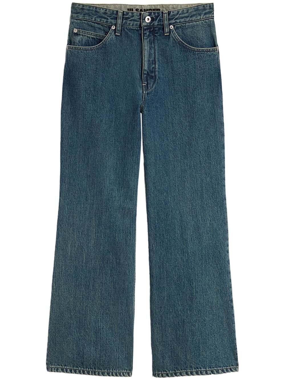 Denim wide-leg jeans
