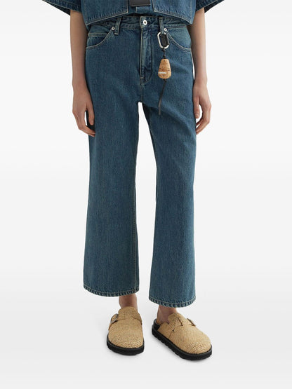Denim wide-leg jeans