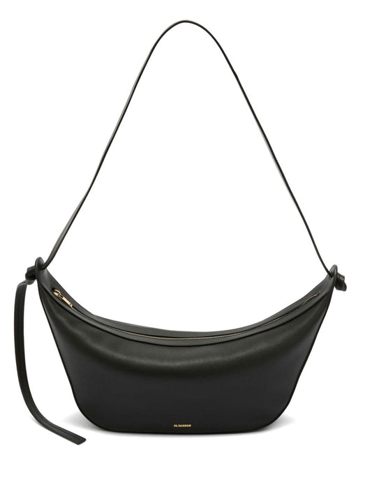 Knot leather shoulder bag